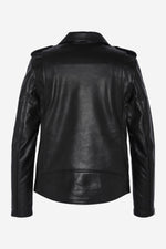 Schott's glossy black calfskin jacket: rock edge, oversized fit. - Image n°11
