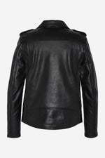 Schott's glossy black calfskin jacket: rock edge, oversized fit. - Image n°11