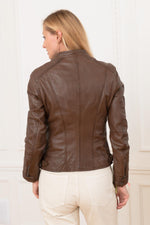 A lambskin jacket by Oakwood, blending biker edge with refinement. - Image n°5