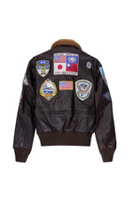*Top Gun* G-1 jacket: goatskin leather, shearling collar, 17 patches. - Image n°4