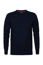 Navy blue round neck sweater - Image n°6