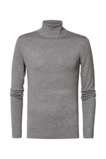 Men's gray turtleneck sweater - Image n°1