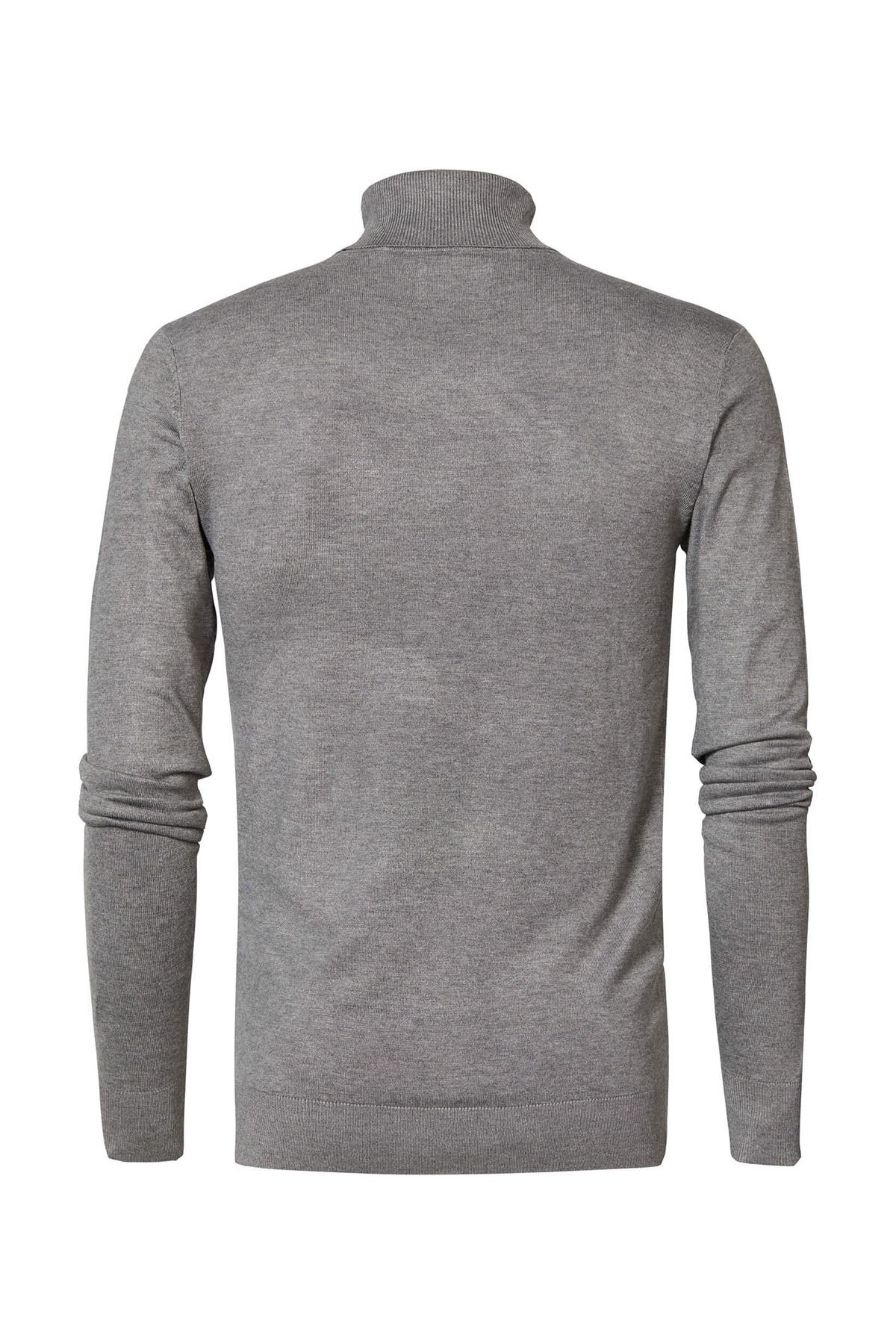 Men's gray turtleneck sweater - Image n°2