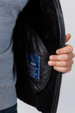 Ultra-soft black bomber in merino lambskin, French Air Force-inspired. - Image n°7