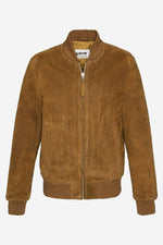 Schott's LC3017 bomber in rust goatskin suede-soft and timeless. - Image n°4