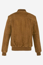 Schott's LC3017 bomber in rust goatskin suede-soft and timeless. - Image n°5