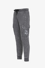 Gray worn effect jogging pants - Image n°1