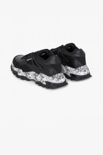 Black urban sneakers and printed soles - Image n°6