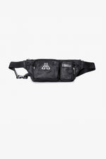 Black camouflage print fanny pack - Image n°1