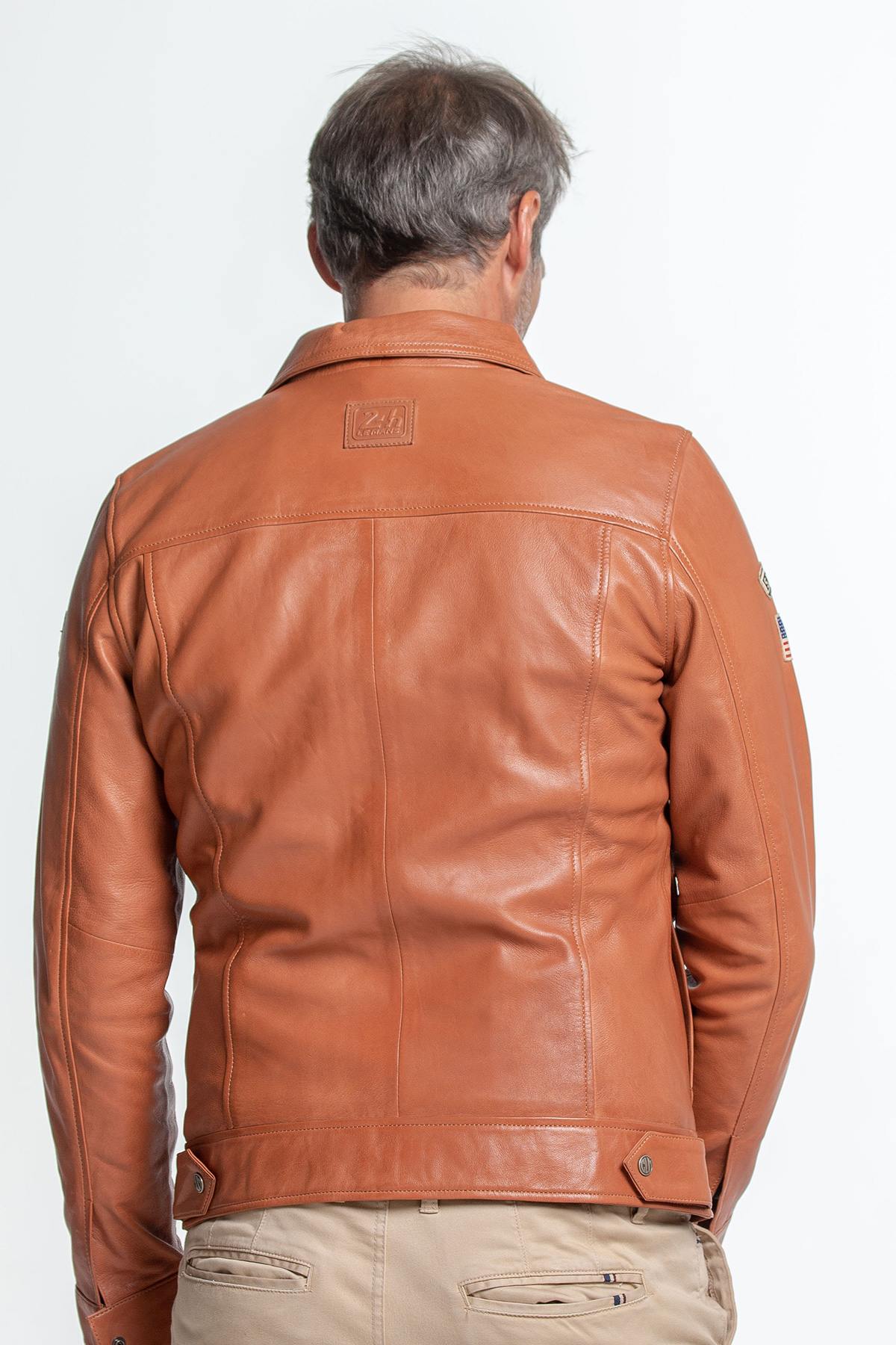 Sheep leather jacket capturing Steve McQueen's timeless racing cool. - Image n°4