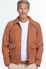 Soft nubuck sheep leather jacket, inspired by Steve McQueen's Le Mans era. Light and timeless. - Image n°1