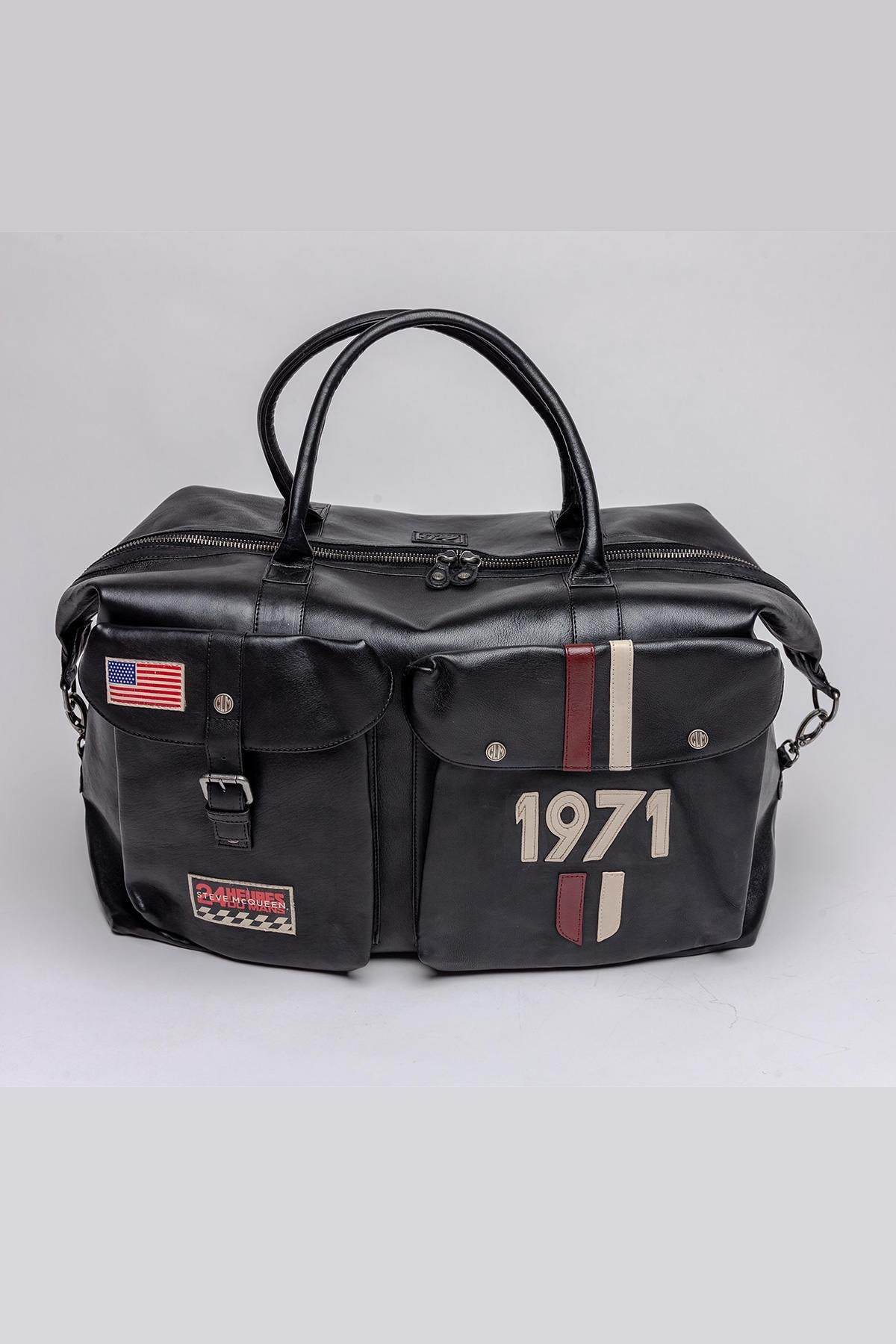 McQueen Edition Black Vintage Leather Travel Bag - Image n°1