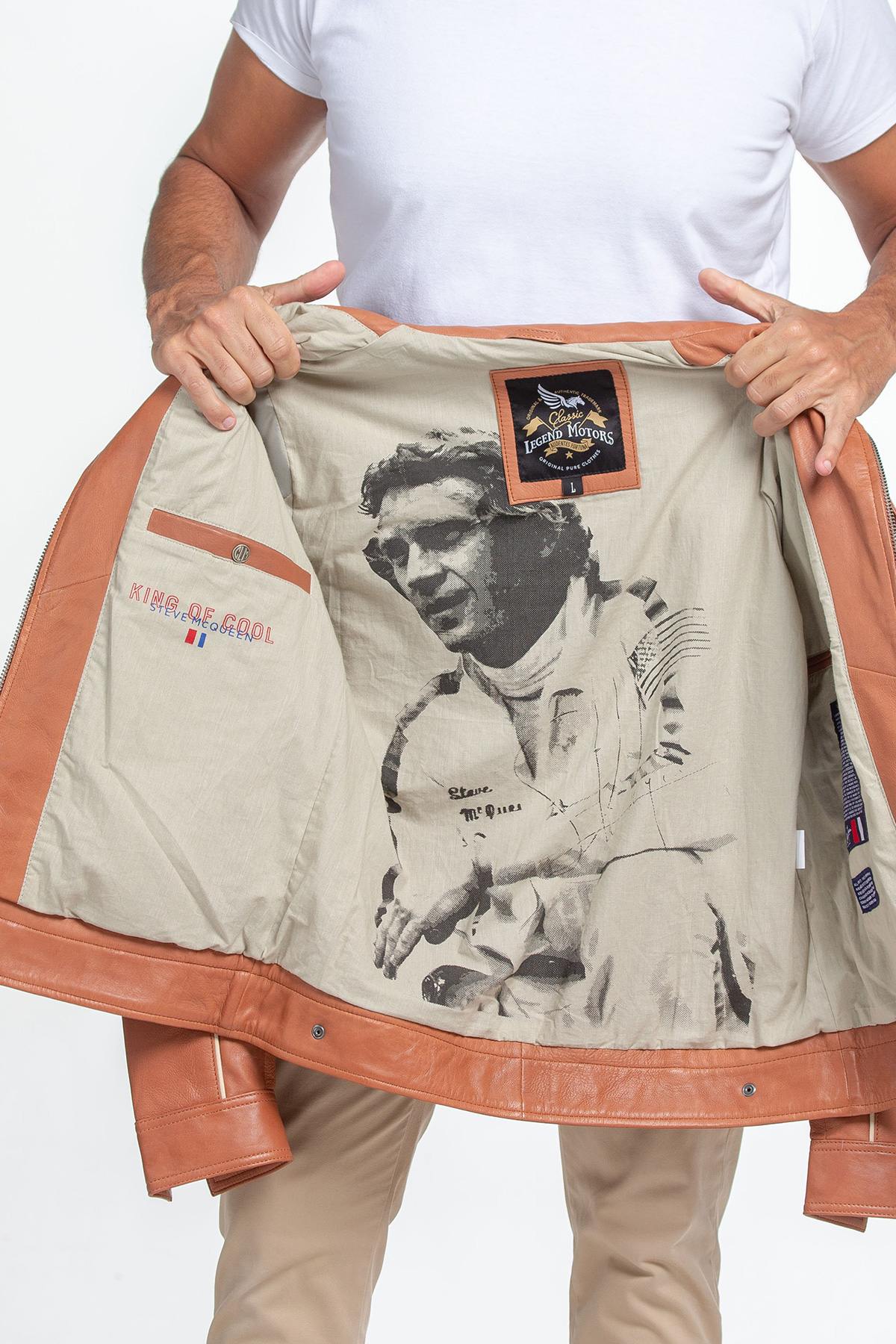 Lambskin bomber with Steve McQueen tribute prints in a regular fit. - Image n°2