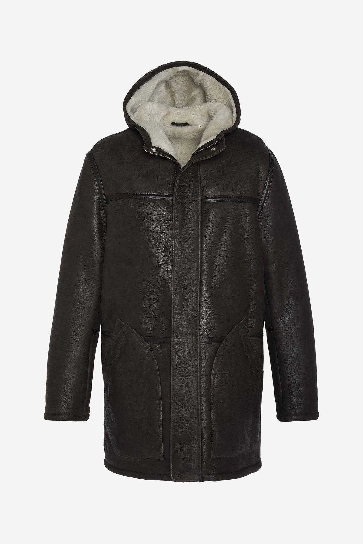 Long double-faced sheepskin winter coat - Image n°1