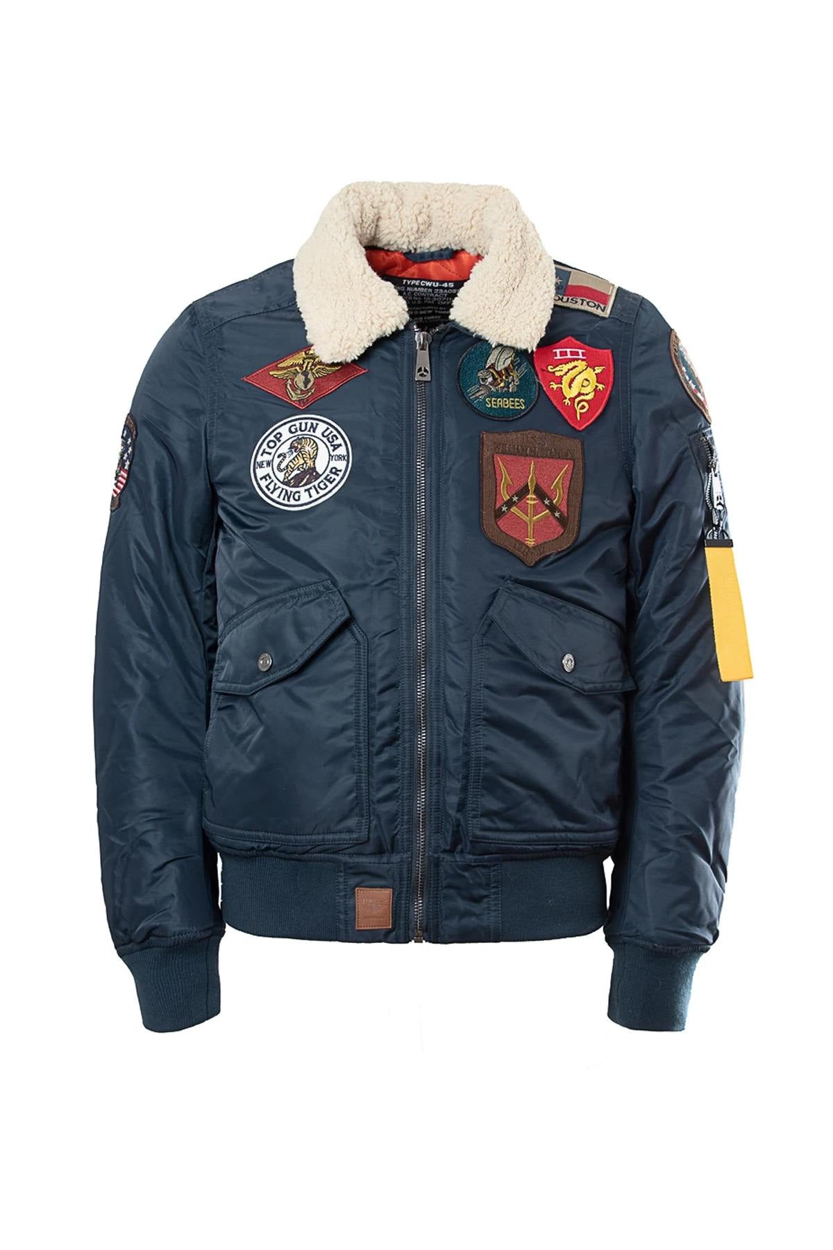 Navy blue bomber jacket - Image n°1