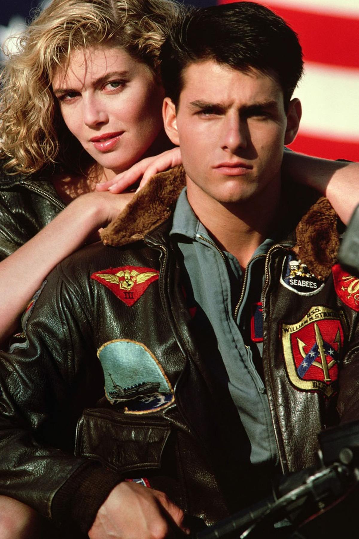 Top Gun G-1 jacket in goat leather, 17 patches, removable wool collar. - Image n°4