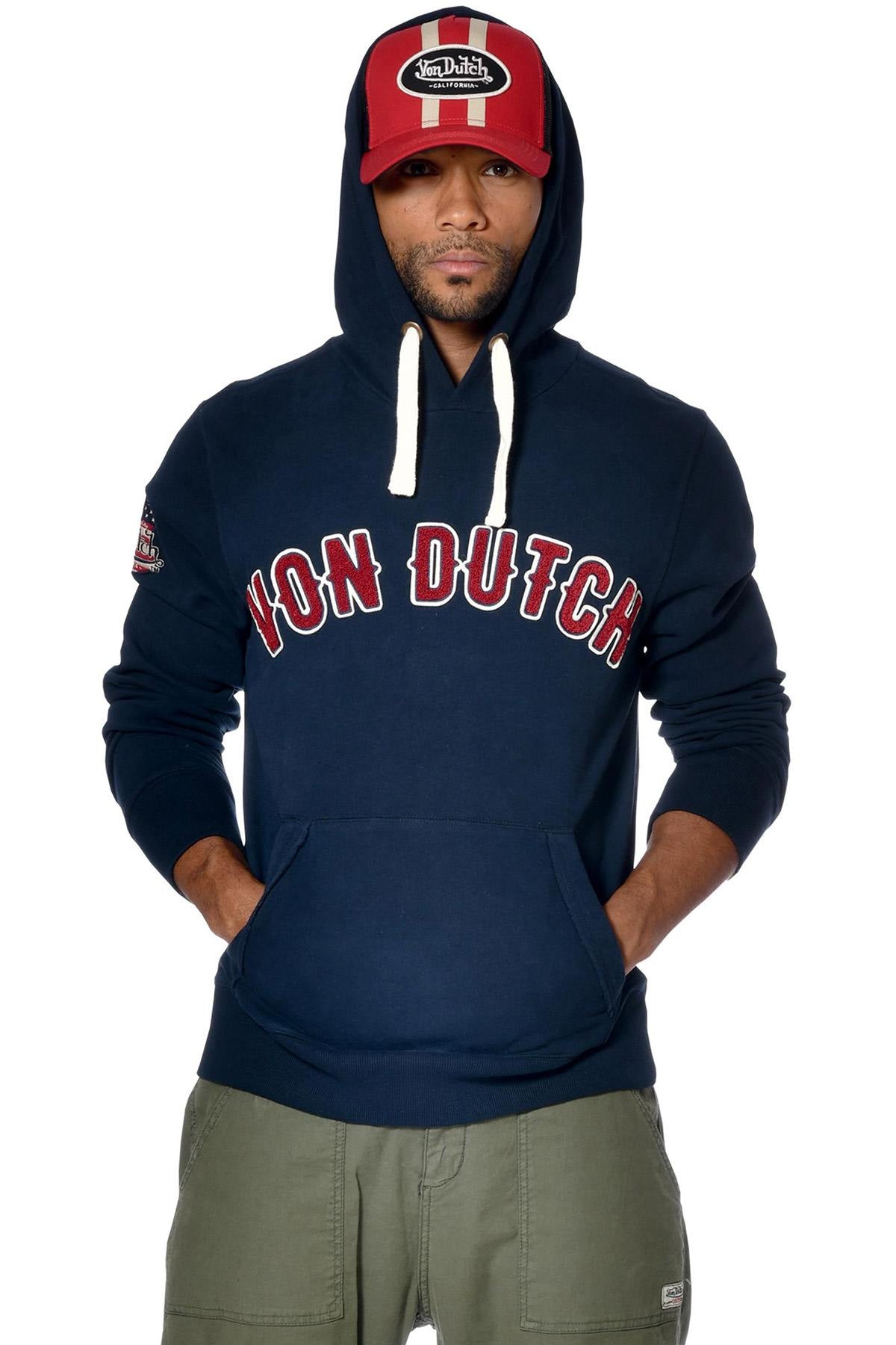 Navy Hooded Sweater - Image n°1