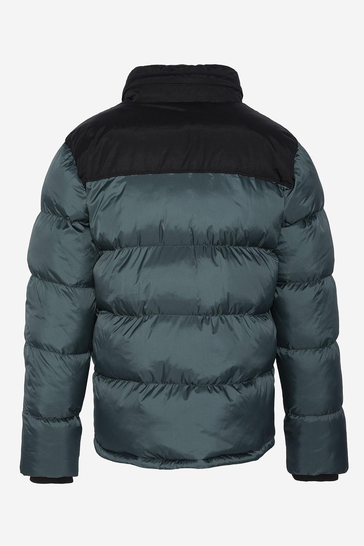 Forest green quilted down jacket - Image n°2