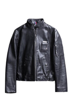 Black lambskin PN jacket by Aéro-Design, with a Mirage IIIB plate. - Image n°5