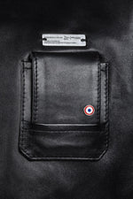 Black lambskin PN jacket by Aéro-Design, with a Mirage IIIB plate. - Image n°4