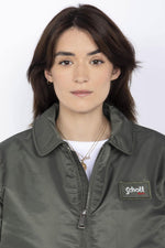 Retro 90's khaki green bomber jacket - Image n°5
