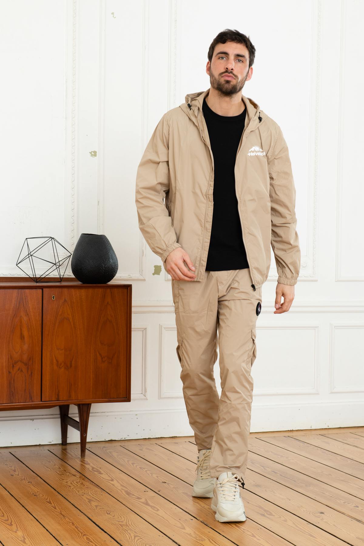 Beige flowing sweatpants - Image n°3