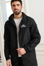 Long black windbreaker jacket - Image n°3