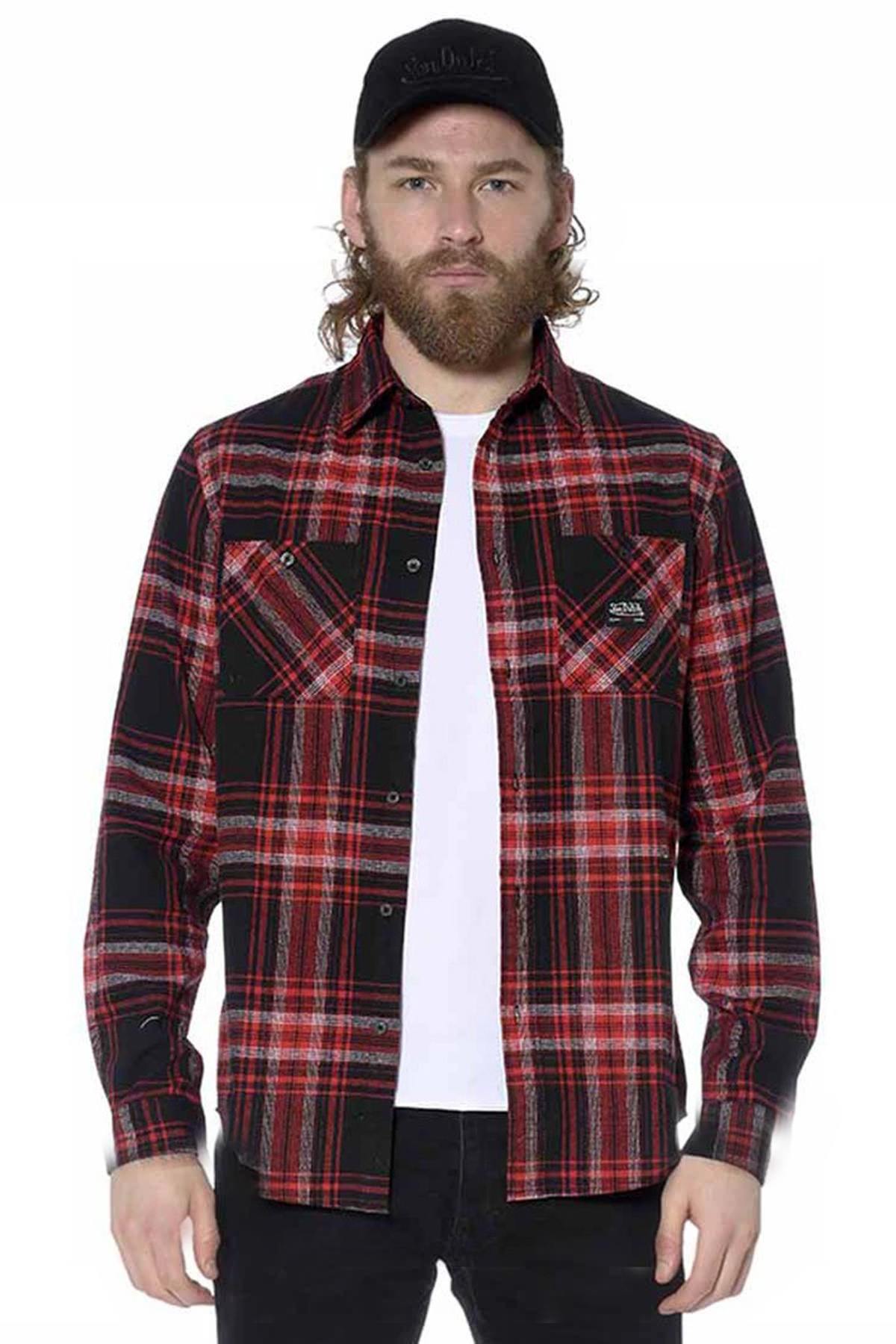 Black and red lumberjack shirt - Image n°1
