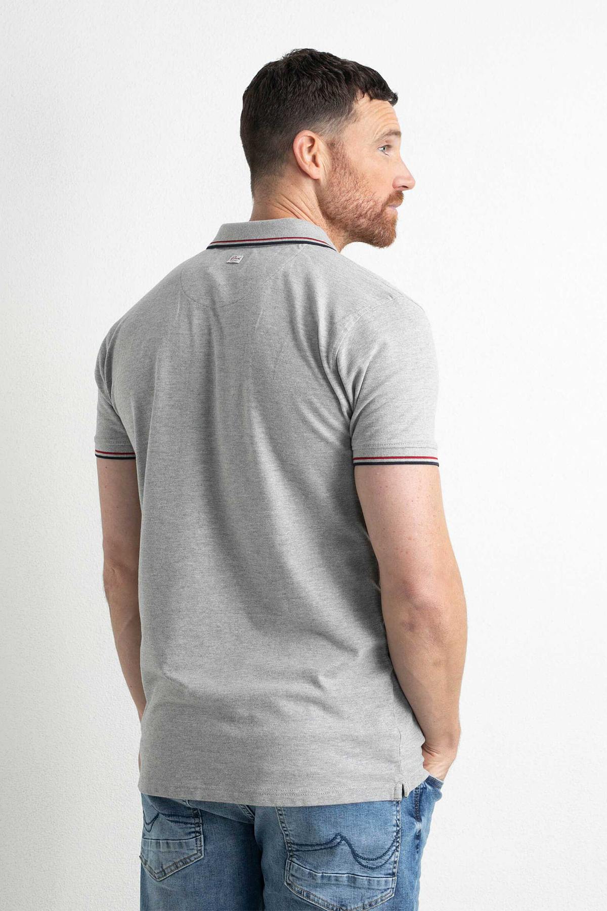 Classic heather gray polo shirt - Image n°2