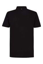 Men's plain black polo shirt - Image n°1