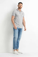 Classic heather gray polo shirt - Image n°3