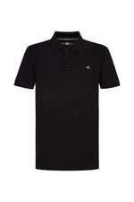 Men's plain black polo shirt - Image n°2