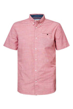 Heather red short-sleeved shirt - Image n°2