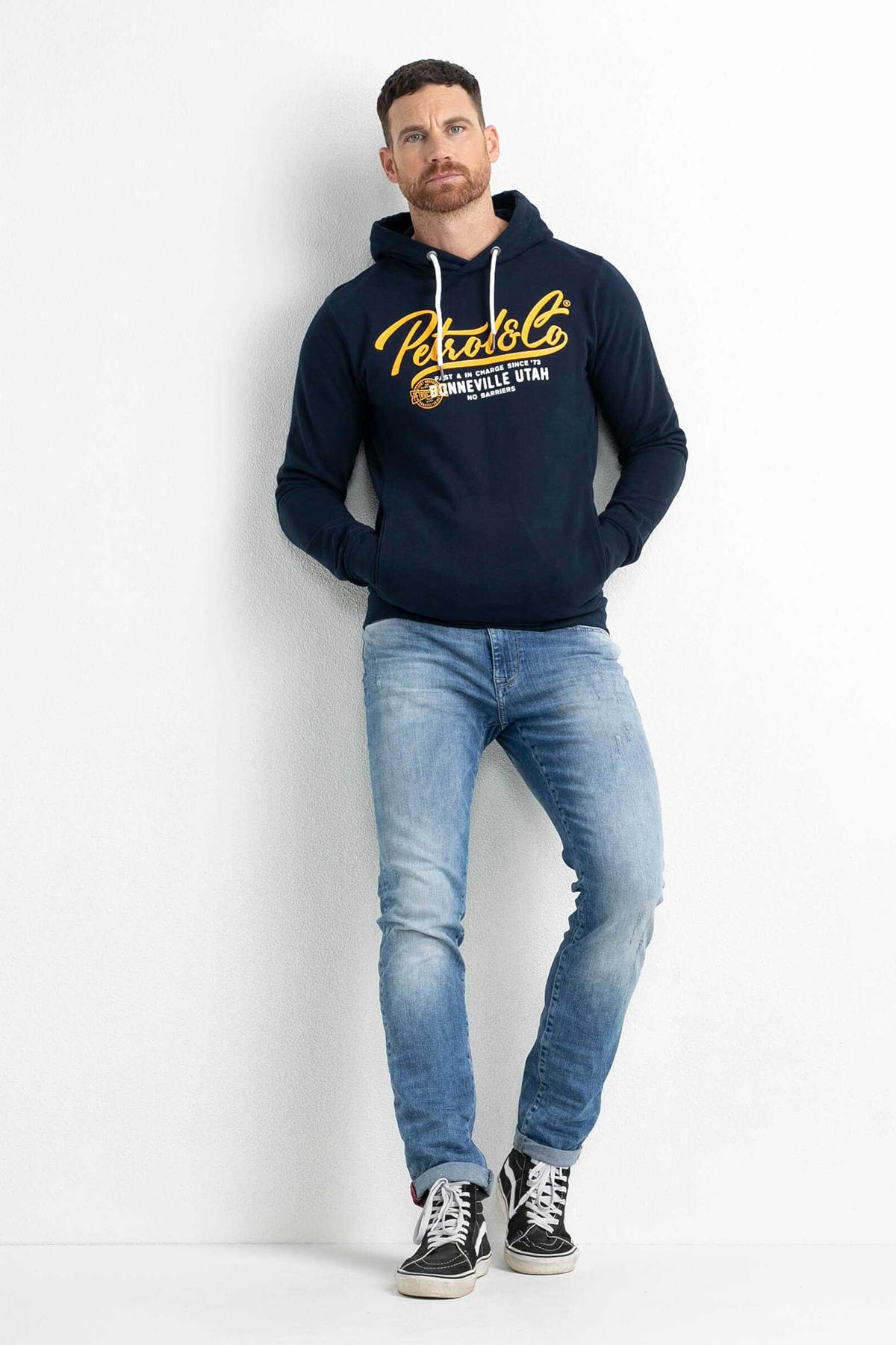 Men's navy blue sportswear sweater - Image n°2