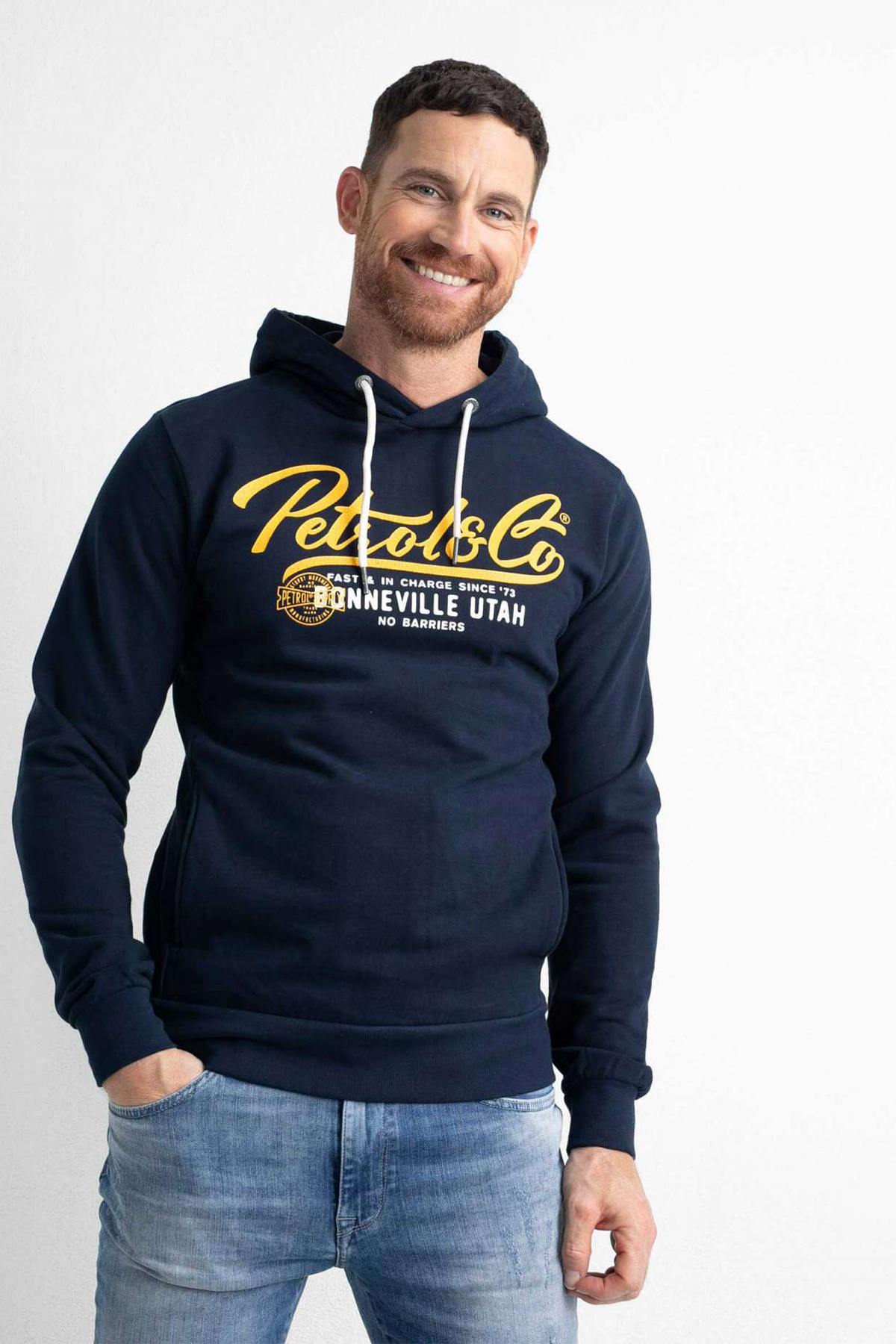 Men's navy blue sportswear sweater - Image n°1