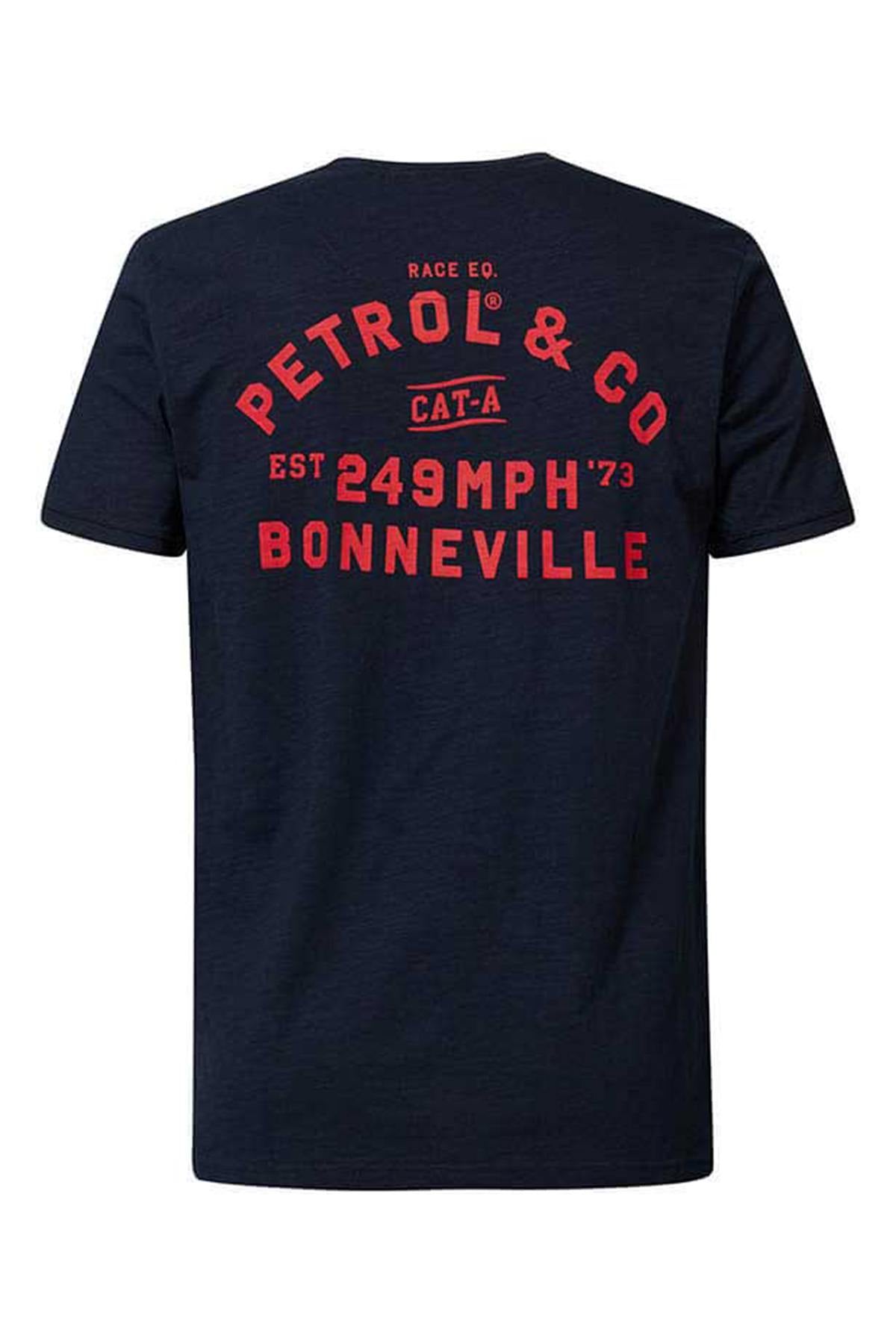 Navy blue round neck T-shirt - Image n°5