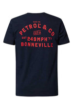 Navy blue round neck T-shirt - Image n°5
