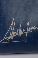 Blue genuine leather clutch by Steve McQueen - Image n°2