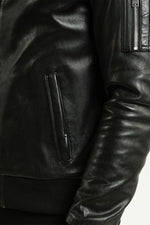 Black leather bomber - Image n°5