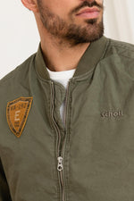 Khaki military bomber jacket - Image n°7