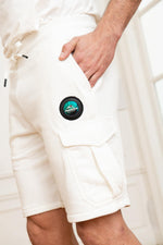 Men's white cotton shorts - Image n°1