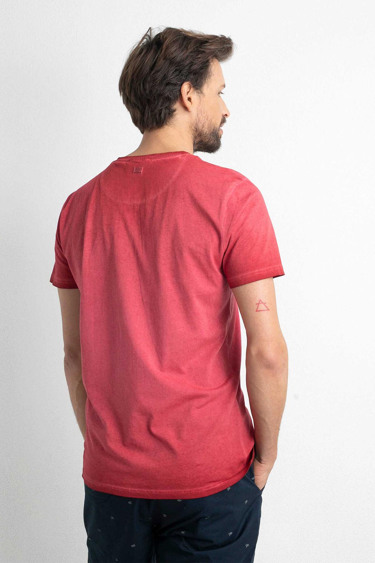 Red round neck t-shirt - Image n°3
