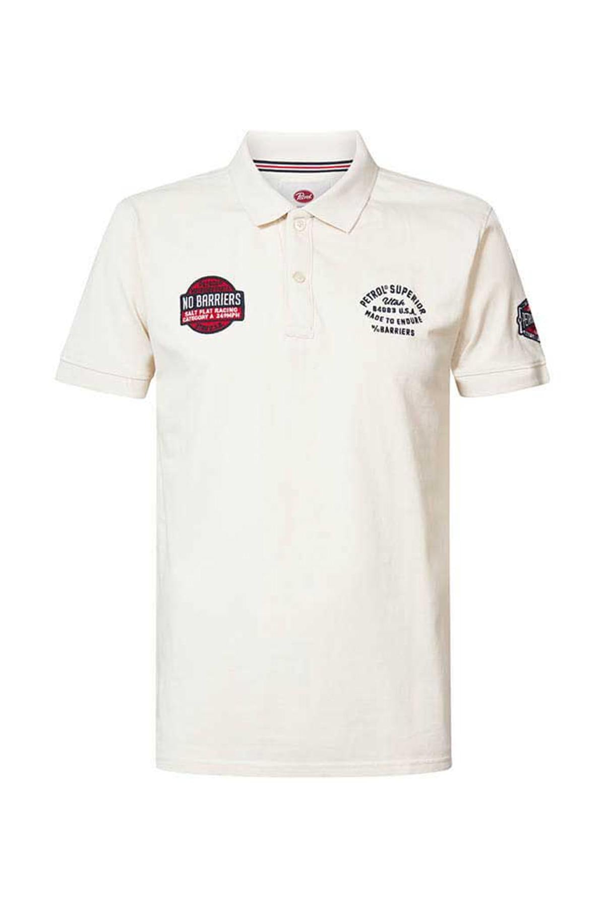 White short-sleeve polo shirt - Image n°5