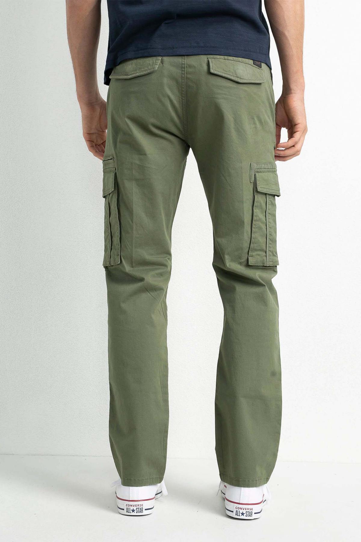 Khaki army cargo pants - Image n°2