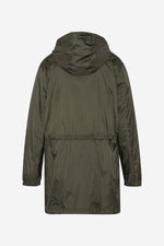 Long khaki windbreaker coat - Image n°7