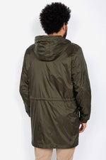 Long khaki windbreaker coat - Image n°4