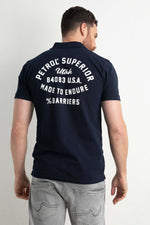 Dark blue sportswear polo shirt - Image n°2