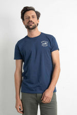 Blue round neck t-shirt - Image n°1