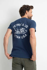 Blue round neck t-shirt - Image n°2