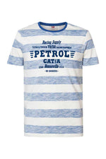 Men's blue and white striped t-shirt - Image n°5